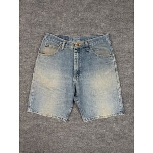 Wrangler Mens Relaxed Fit Denim Shorts Blue Medium Wash Size 32‎